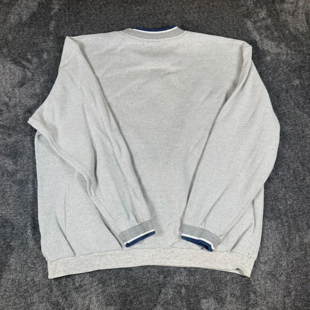 Vintage Akwa Paris Las Vegas Sweatshirt Mens XL Gray Textured Knit Made in USA